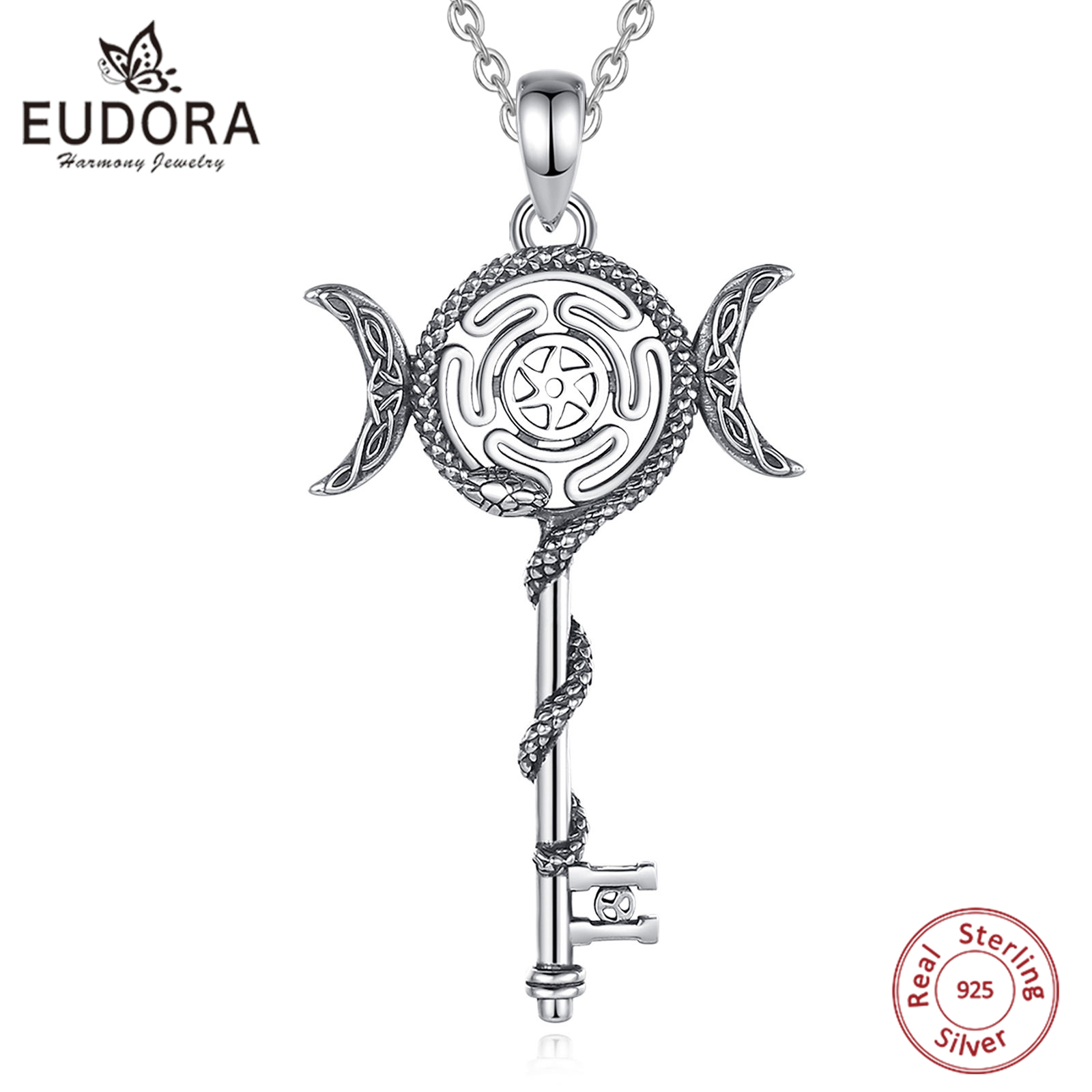 925 Sterling Silver Chain Necklace Men - Eudora Halskette aus 925er-Sterlingsilber, Hekate, dreifache