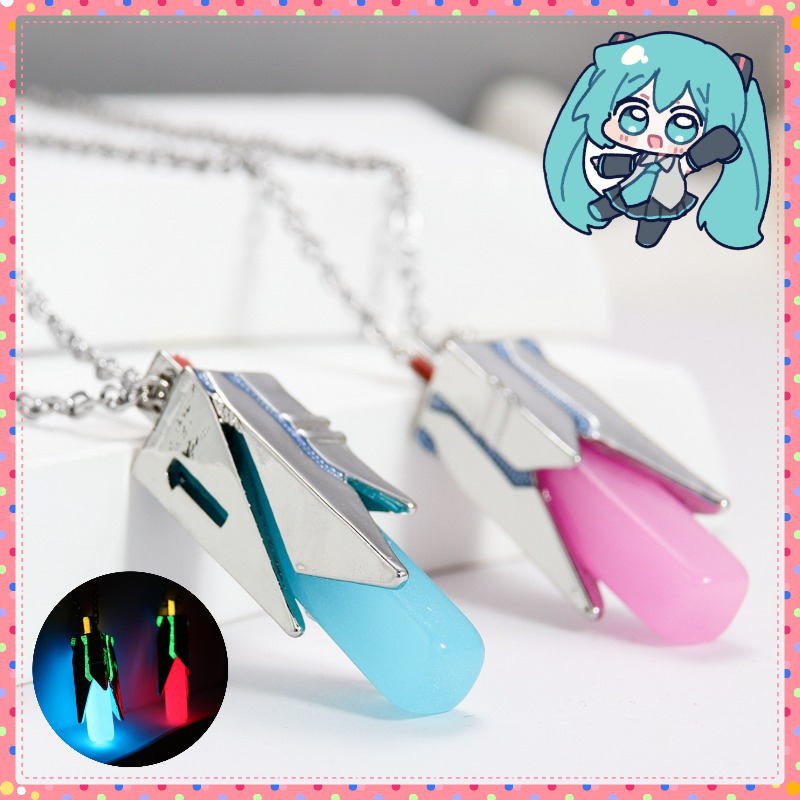 Anime Pendant Necklace - Miku Anime Halskette Cartoon Fluoreszierender Schmuck