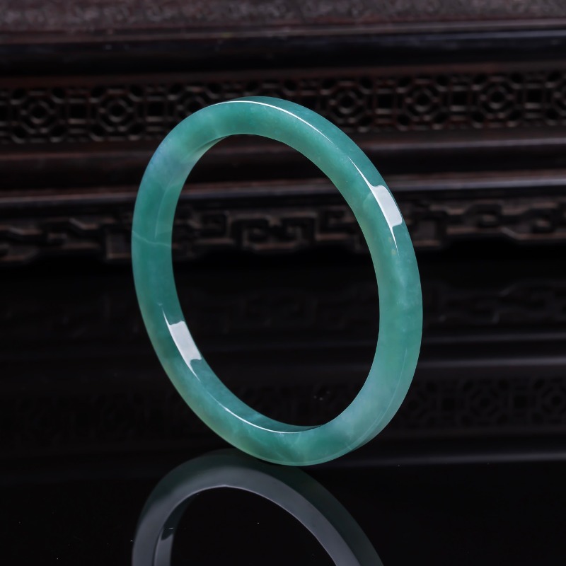 Bracelets - Natürlicher Smaragd 48-62mm Burmesischer Smaragd Jade