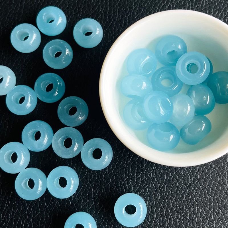 Bracelets - 10 Stück natürliche, meerblaue Schmuckperlen mit