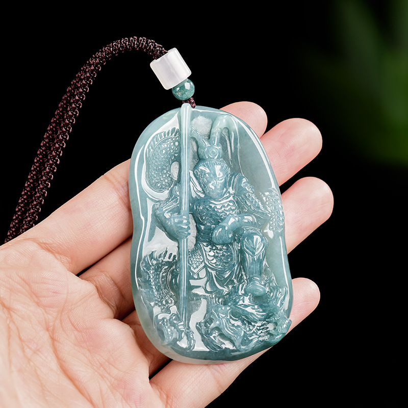 Necklaces - Burmesische Jade-König-der-Affen-Anhänger-Halskette, Vintage-Luxusgeschenke für Frauen, Modeaccessoires,