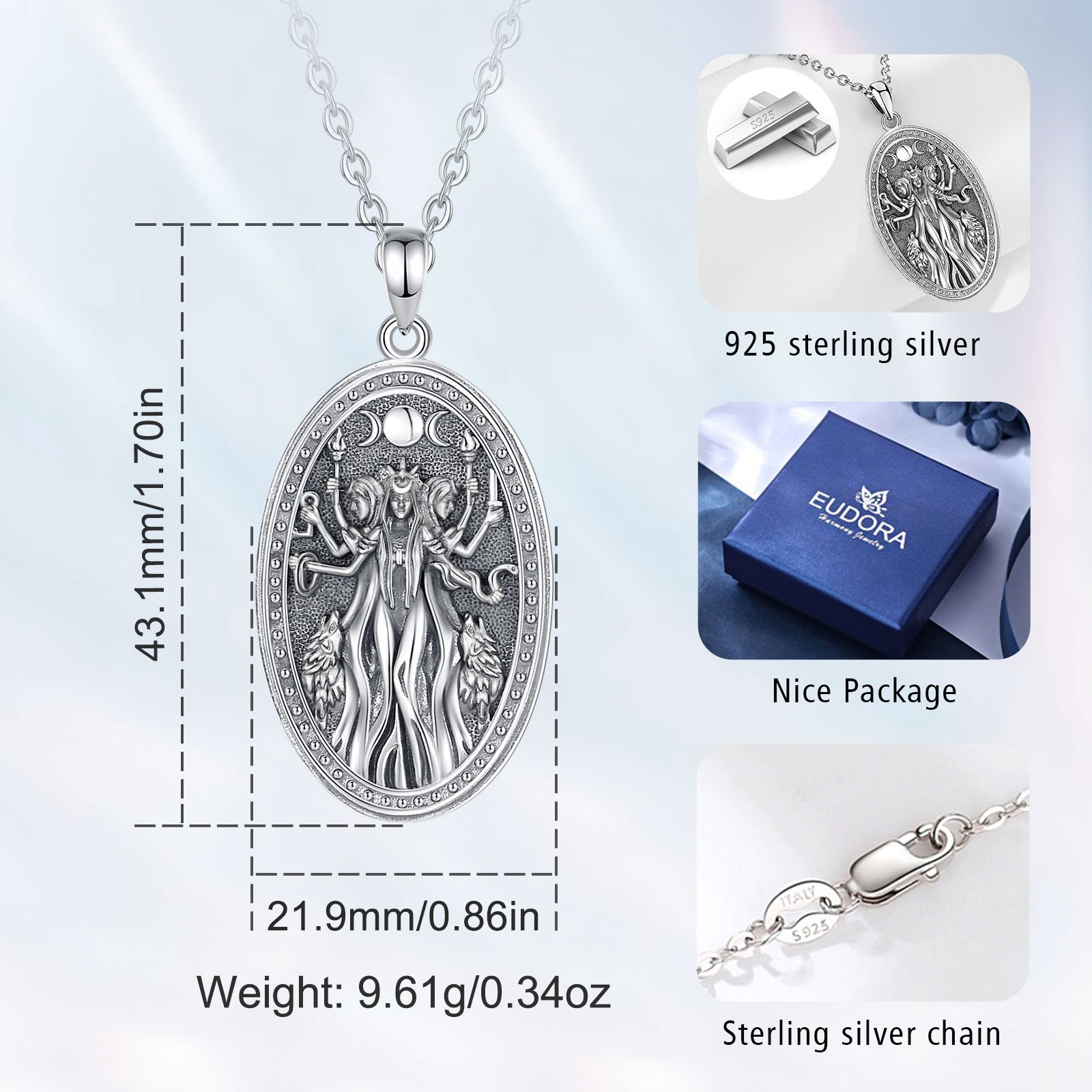 Eudora Halskette mit dreifache – 925 Sterling Silver Chain Necklace Men Bewertung und Preis