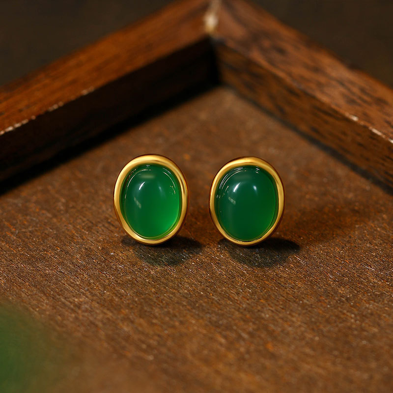 Grüne natürliche Jade-Ohrringe – Earrings Bewertung und Preis