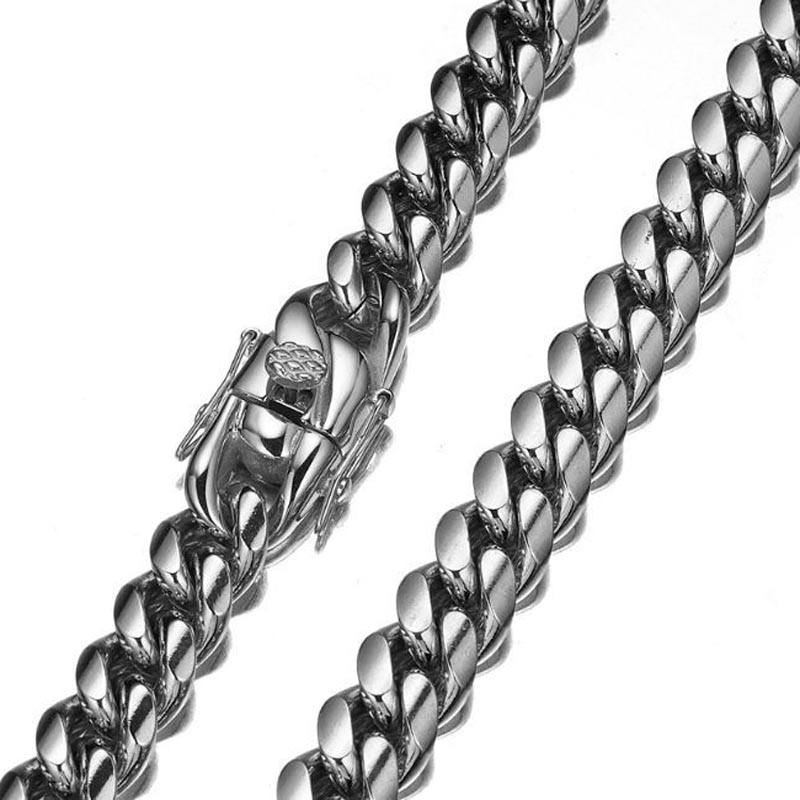 316l Edelstahl Miami Bordstein – Cuban Link Chain 12Mm Bewertung und Preis