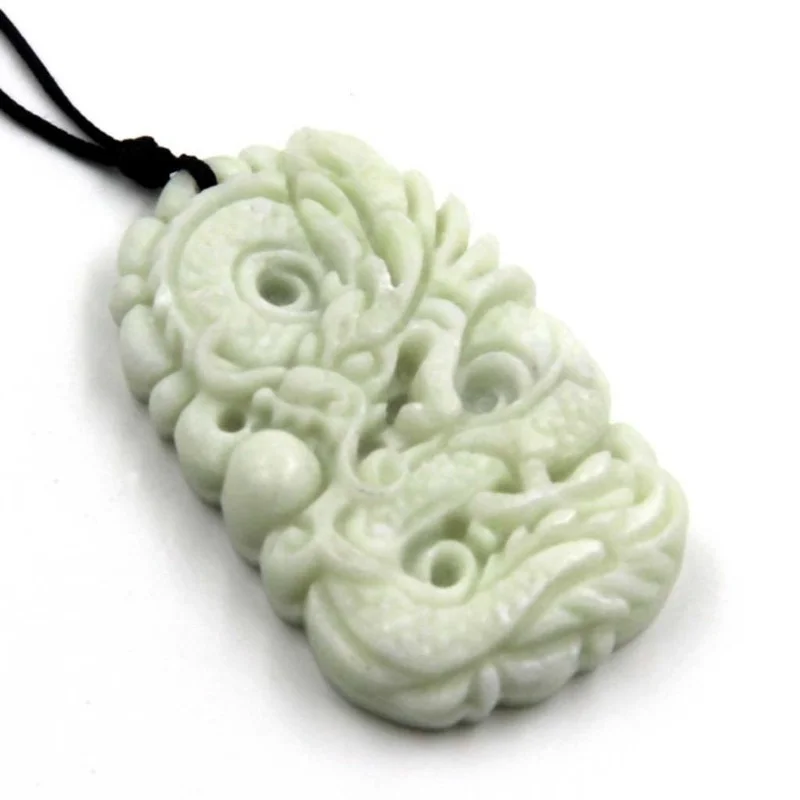 Natürliche Weiße jade Dragon P – Necklaces Bewertung und Preis