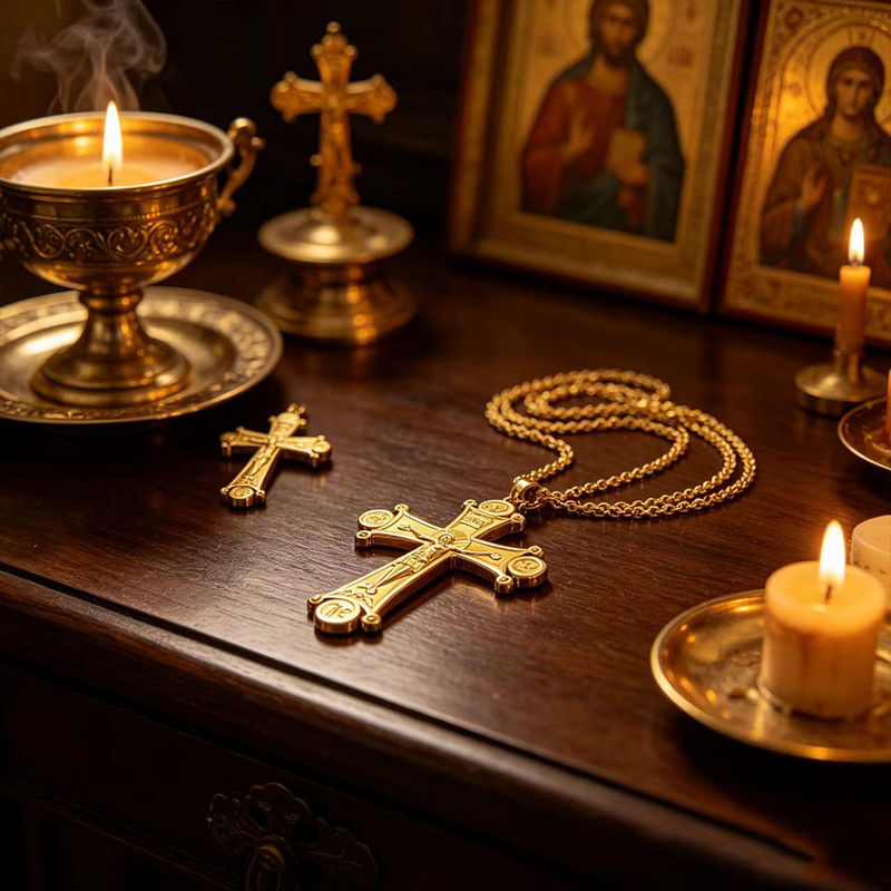 Hochwertige Orthodoxe Kruzifix – Cross Pendant Necklace Gold Bewertung und Preis