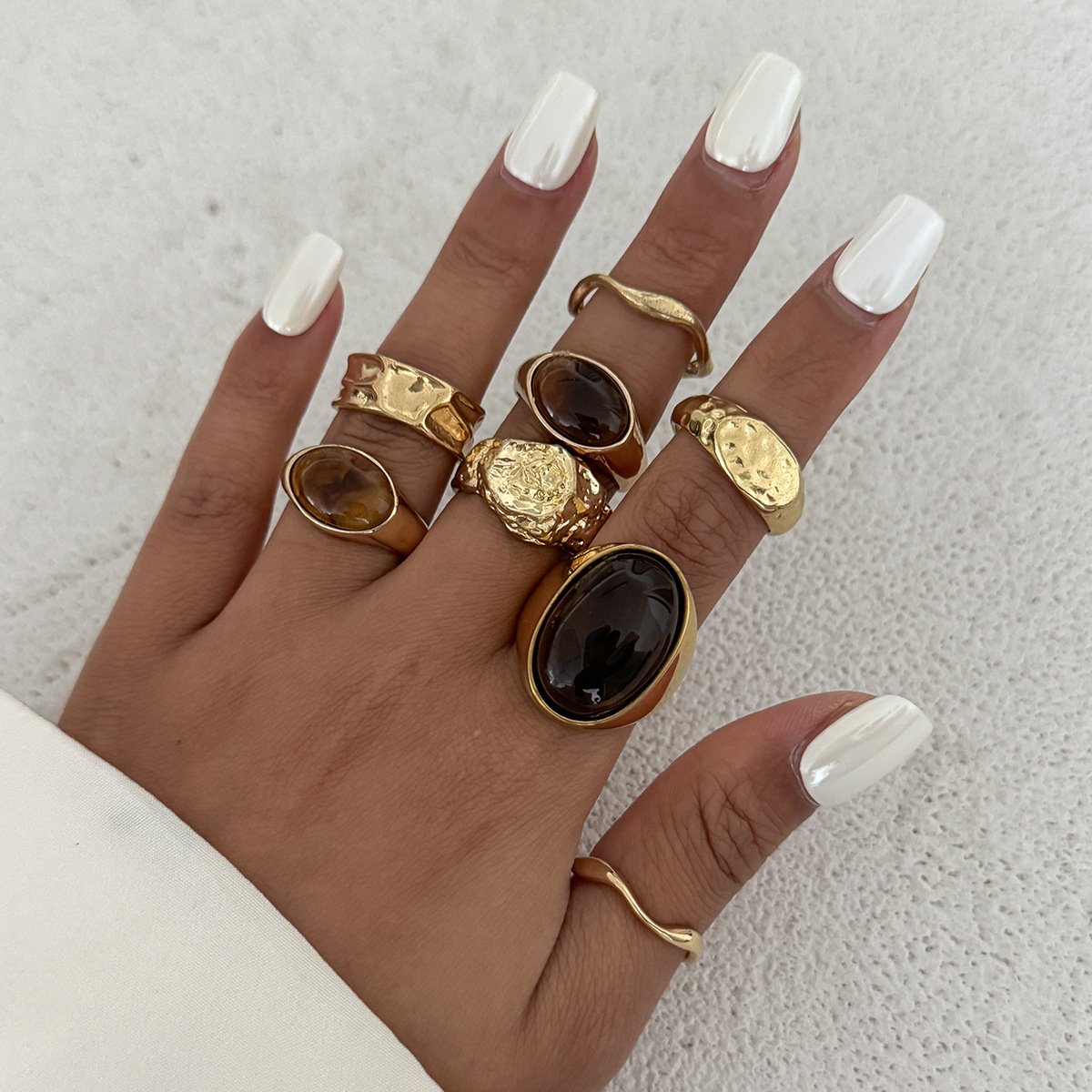 8 Teile/satz Vintage Bernstein – Vintage Punk Knuckle Rings Set Bewertung und Preis
