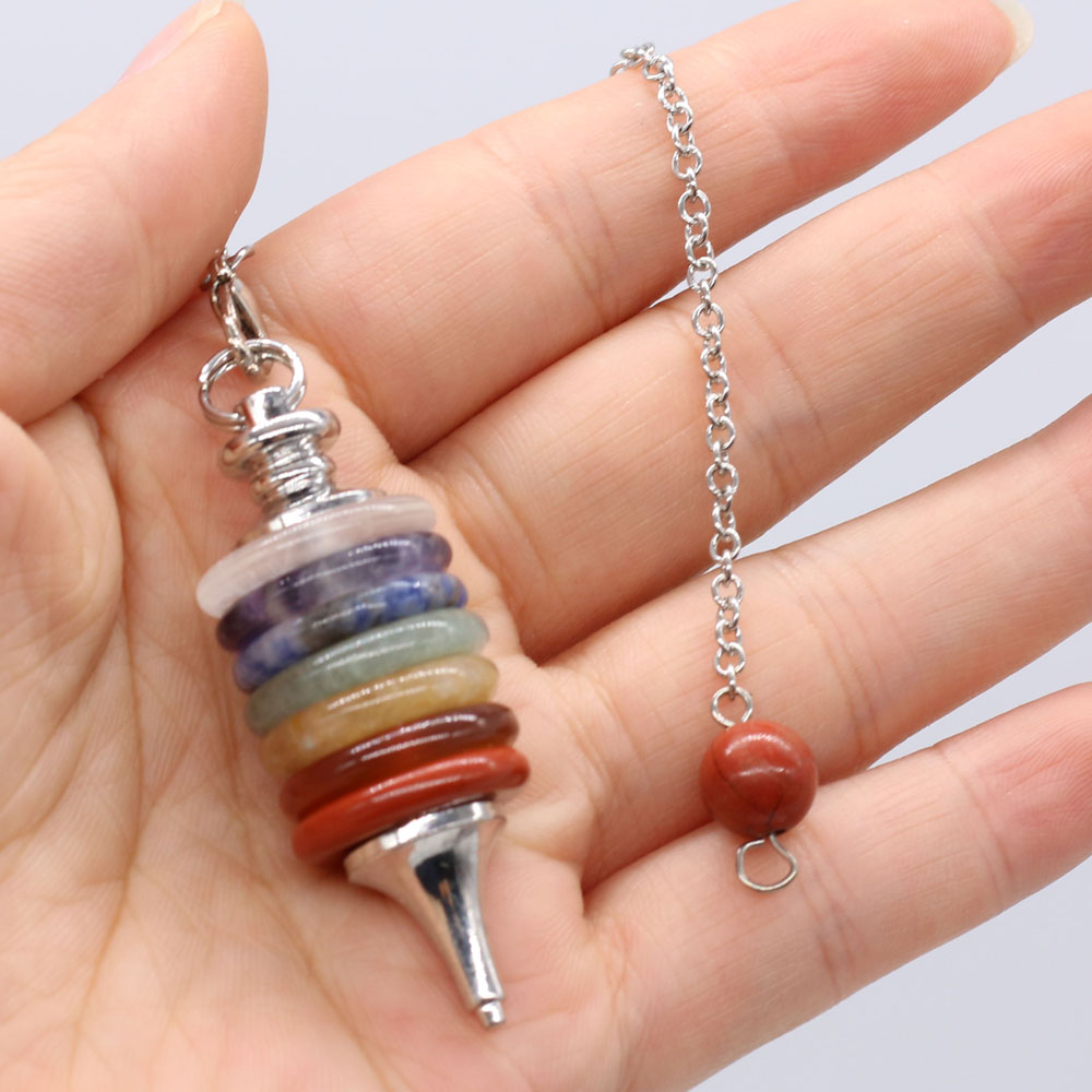 Natürliche Stein Chakra Pendel – Crystal Pendant Necklace Natural Stone Bewertung und Preis