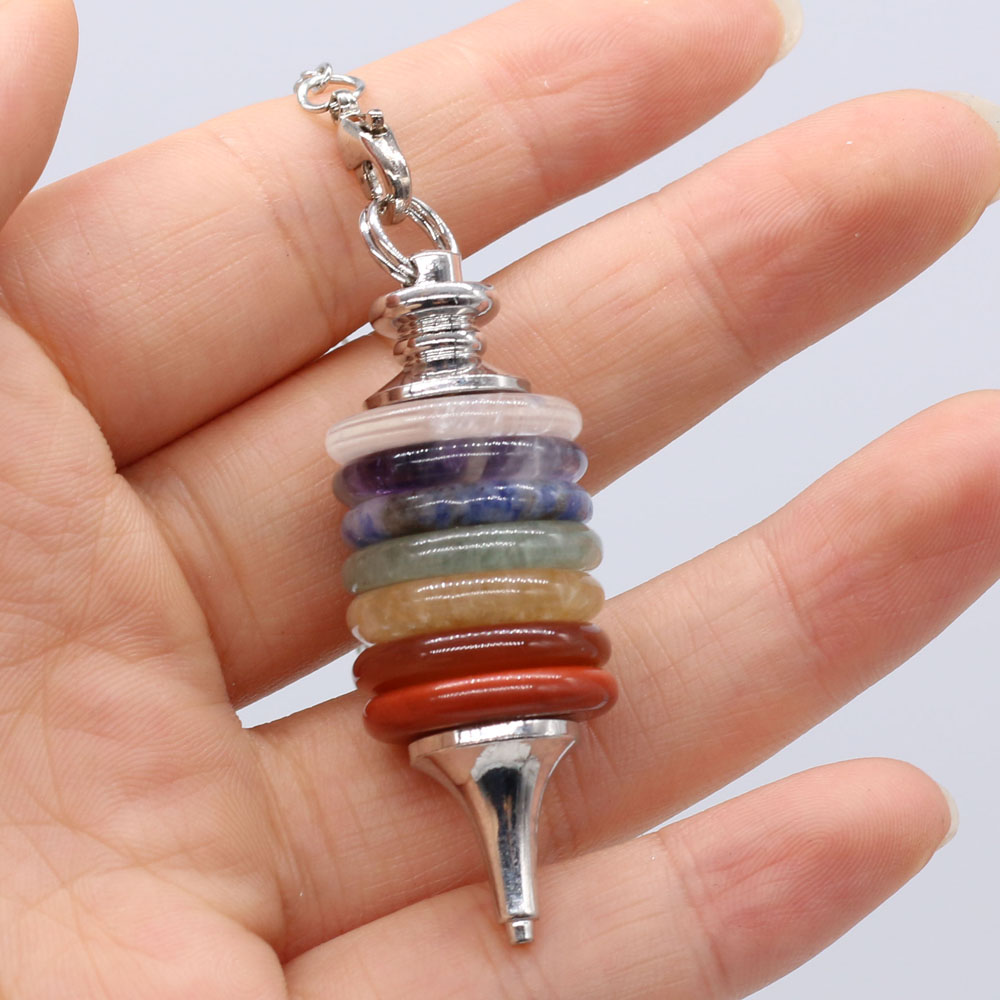 Natürliche Stein Chakra Pendel – Crystal Pendant Necklace Natural Stone Bewertung und Preis