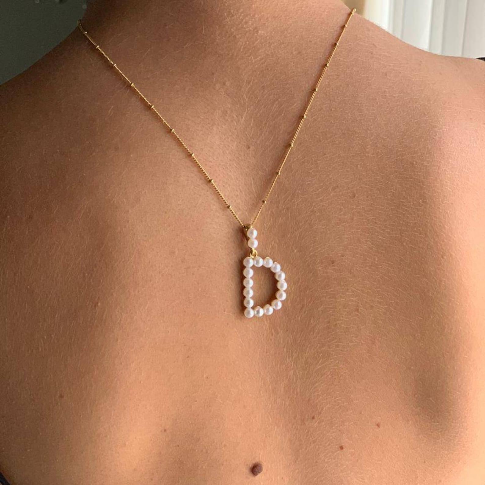 Perle anfängliche Schichtung A – Custom Name Necklace Stainless Steel Bewertung und Preis