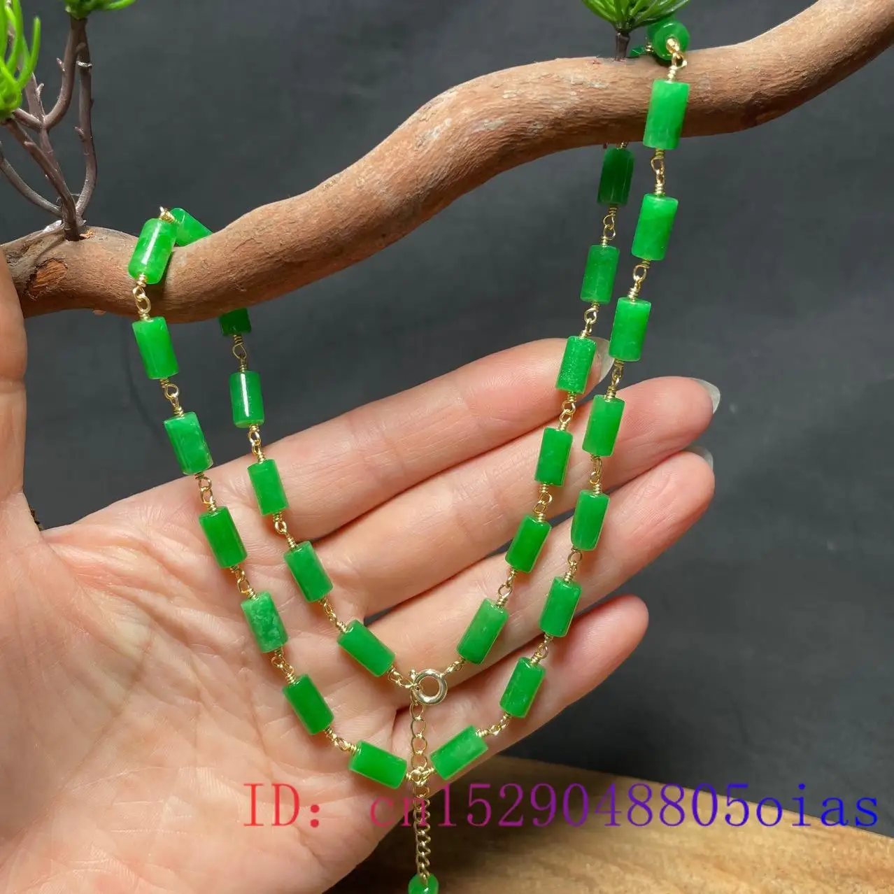 Grüne Jade-Perlen-Halskette, V – Necklaces Bewertung und Preis