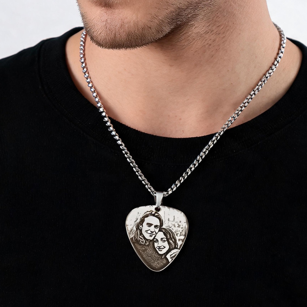 Personalisierte Paar-Bildanhän – Custom Name Necklace Stainless Steel Bewertung und Preis