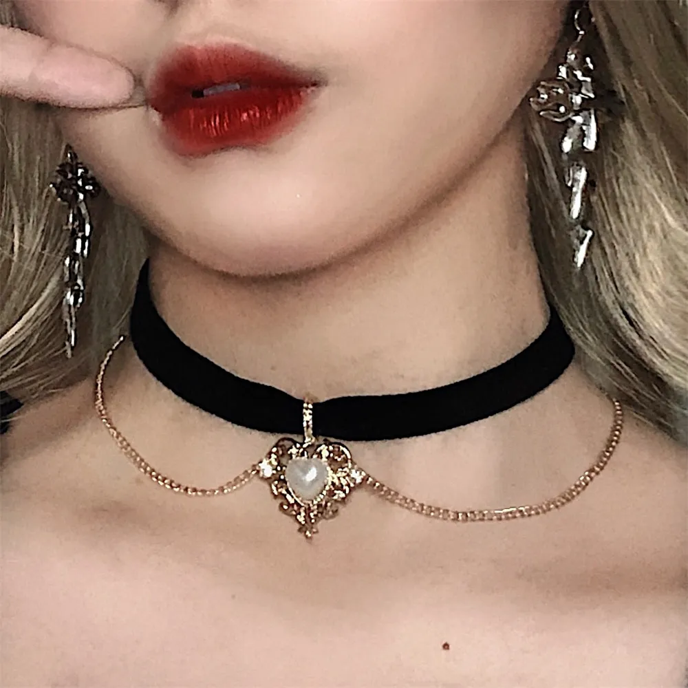Vintage Samt Kette Choker Hals – Pearl Choker Necklace Vintage Bewertung und Preis