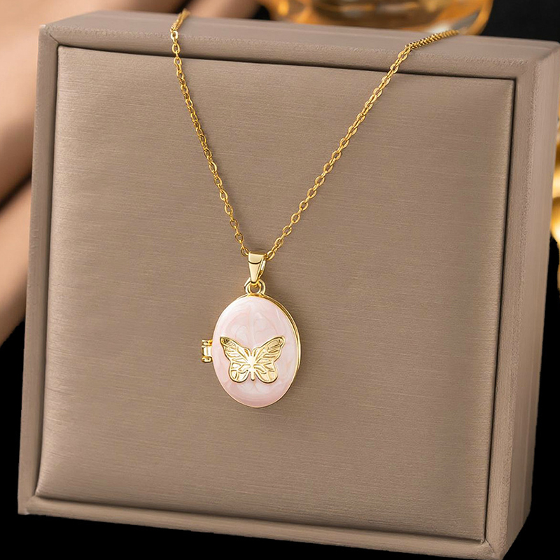 ANENJERY 316L Edelstahl Blumen – Heart Locket Necklace Photo Bewertung und Preis