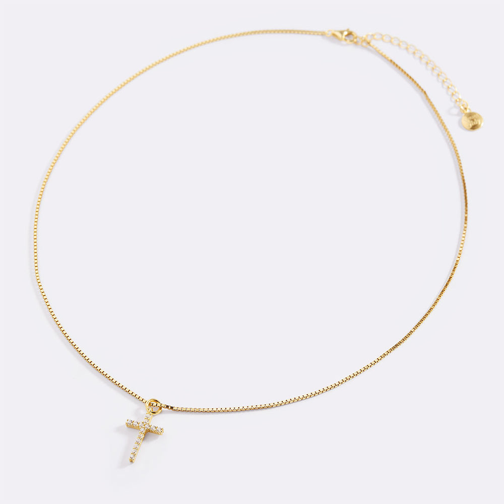 Diamant-Pavé-Kreuz-Halskette,  – Cross Pendant Necklace Gold Bewertung und Preis