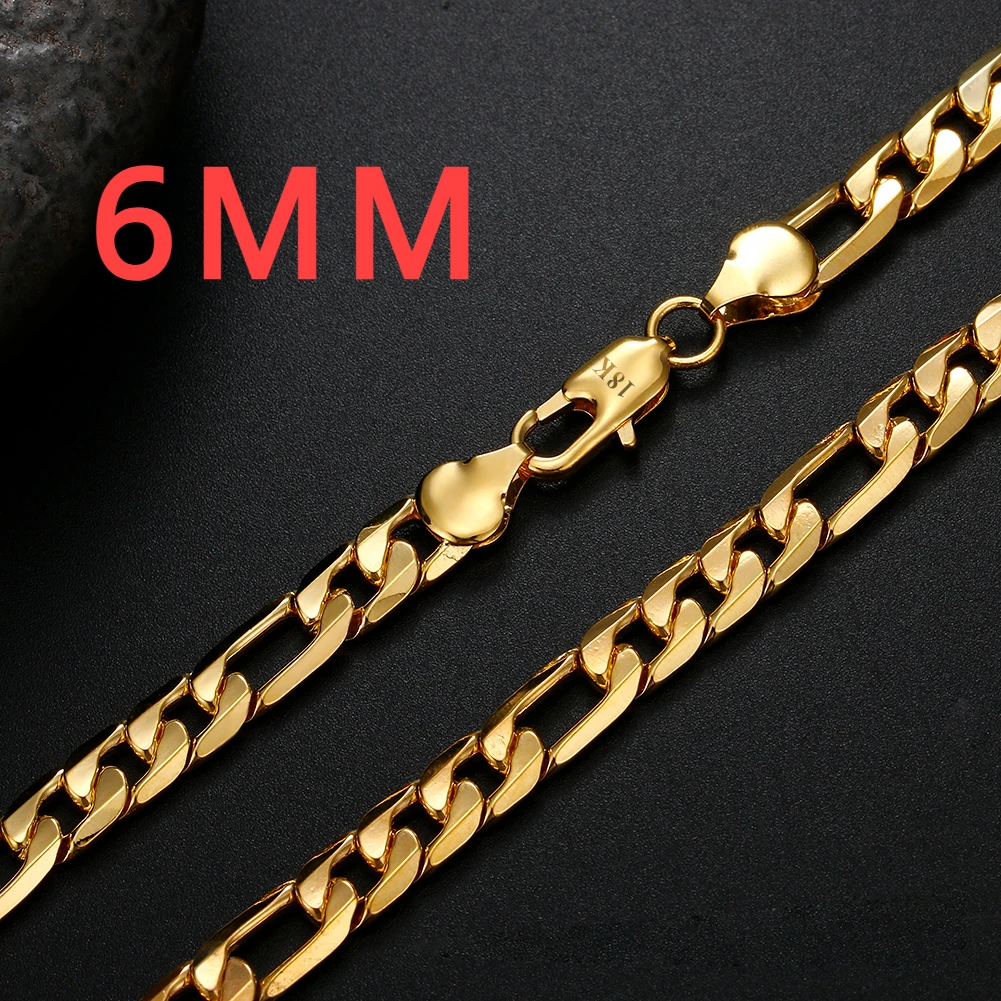 Halskette aus 18 Karat Gold au – 925 Sterling Silver Chain Necklace Men Bewertung und Preis