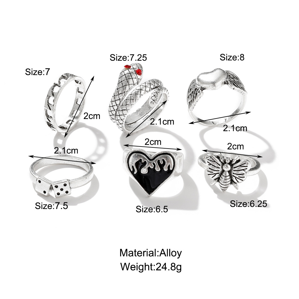 6-teiliges Vintage Punk Schlan – Vintage Punk Knuckle Rings Set Bewertung und Preis