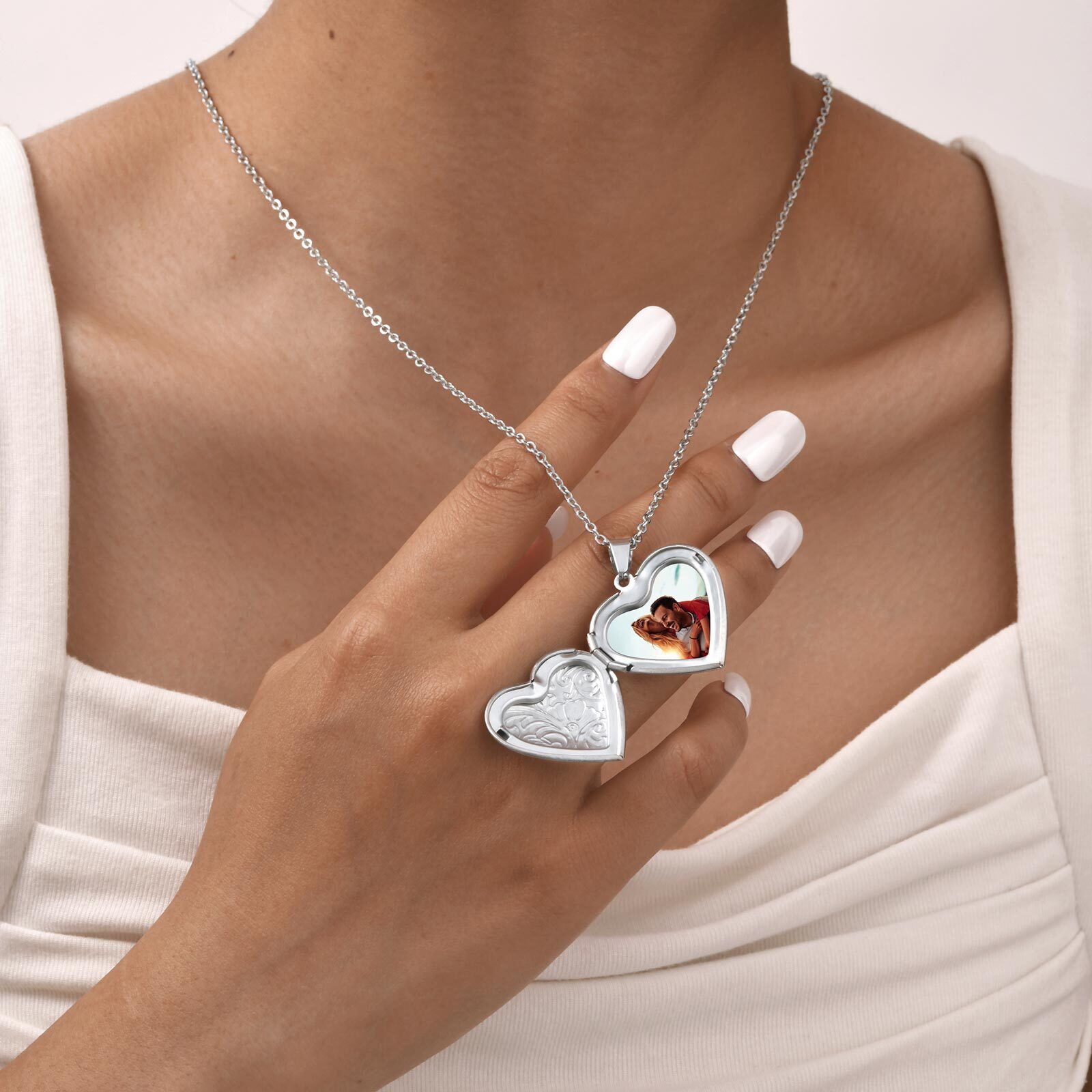 Vnox zierliche Herz-Fotos-Anhä – Heart Locket Necklace Photo Bewertung und Preis
