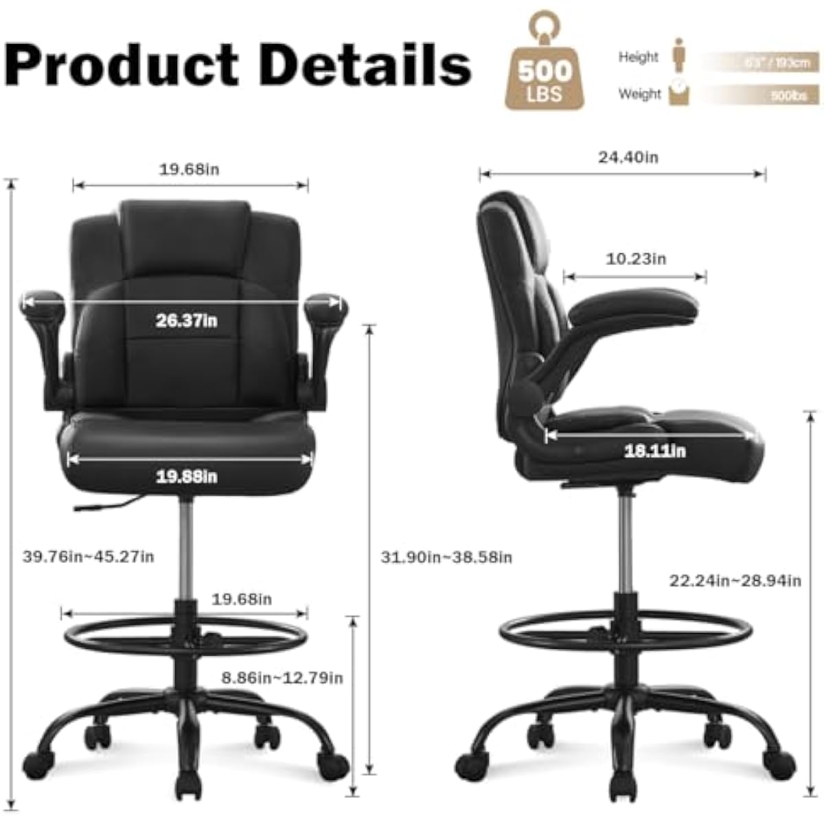 Ergonomischer hoher Hocker für – Rings Bewertung und Preis