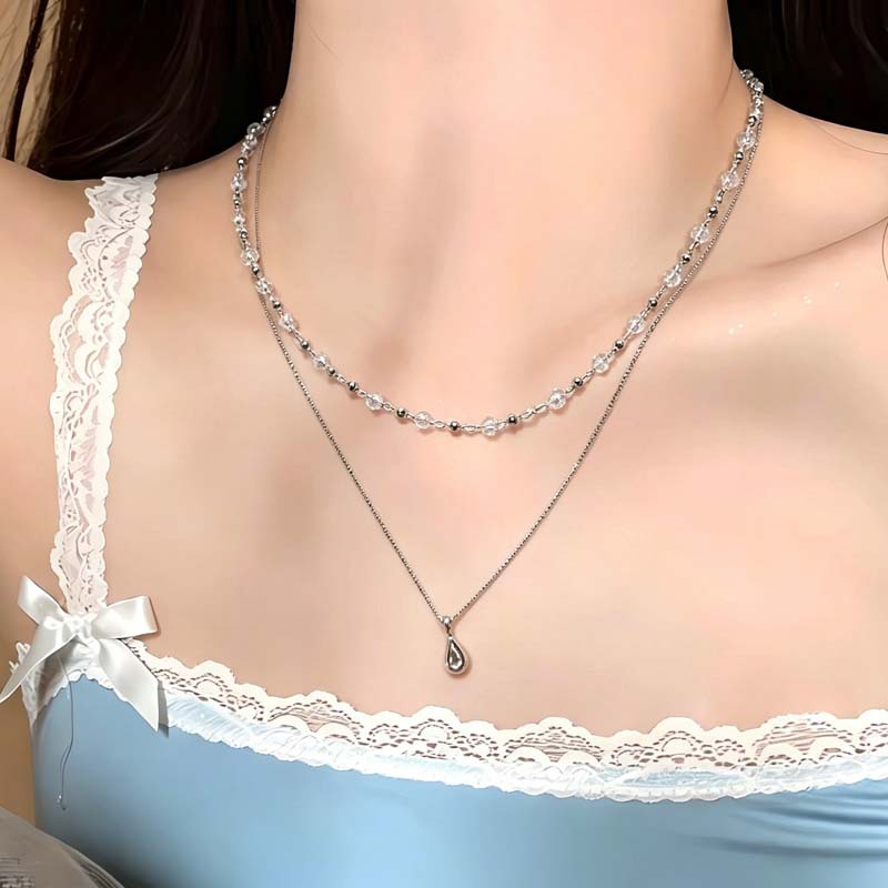 Neue modische Halskette mit Wa – Layered Pendant Necklace Aesthetic Bewertung und Preis