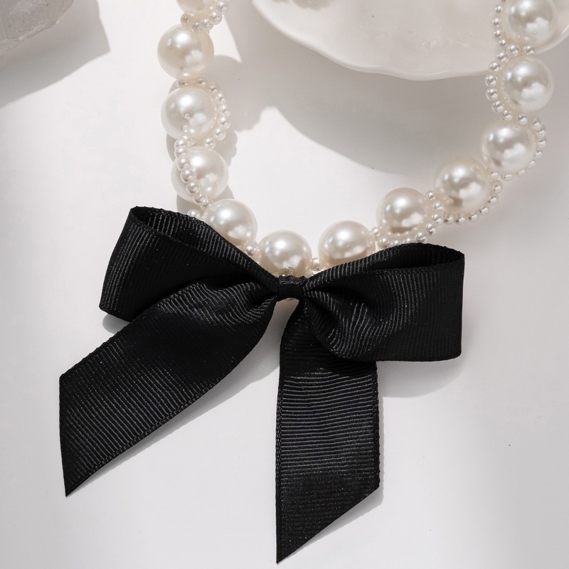 Halskette mit Kunstperlenband  – Pearl Choker Necklace Vintage Bewertung und Preis