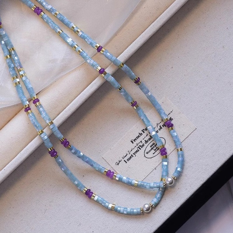 Minar Ungewöhnliche blaue Natu – Pearl Choker Necklace Vintage Bewertung und Preis