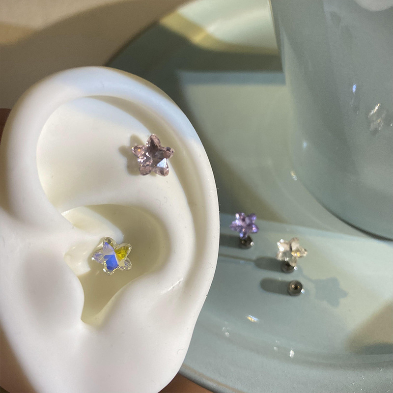 1 stücke Glänzende Pentagramm  – Body Jewelry Bewertung und Preis