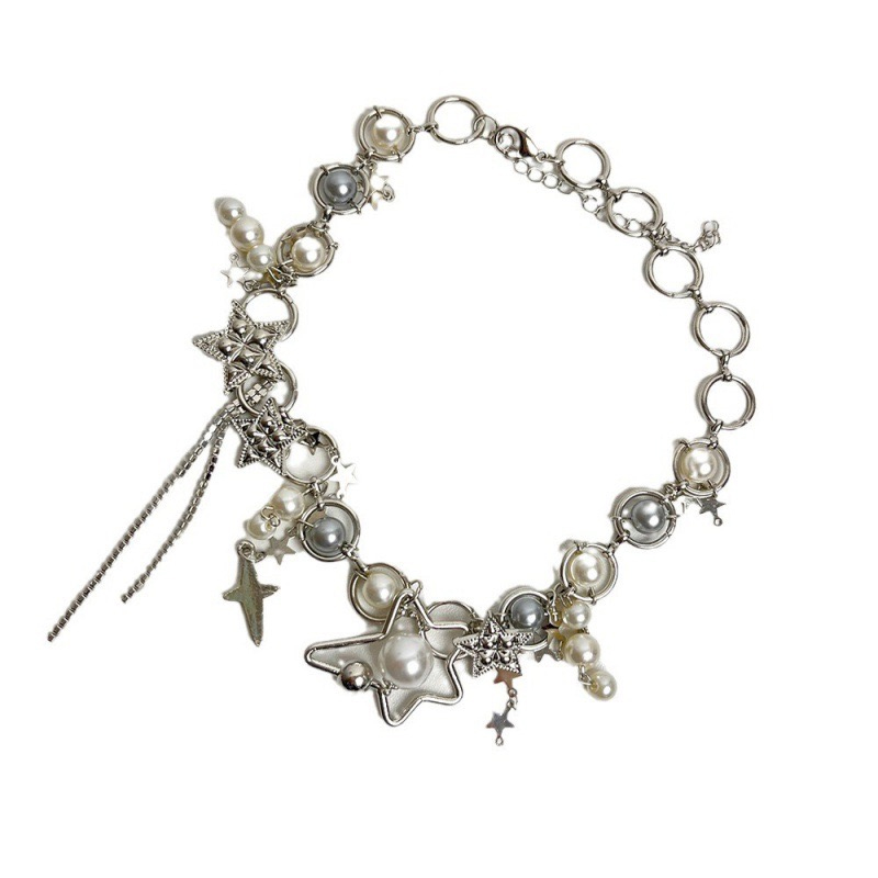 Y2K Schmuck Perle Spleißen Ste – Pearl Choker Necklace Vintage Bewertung und Preis