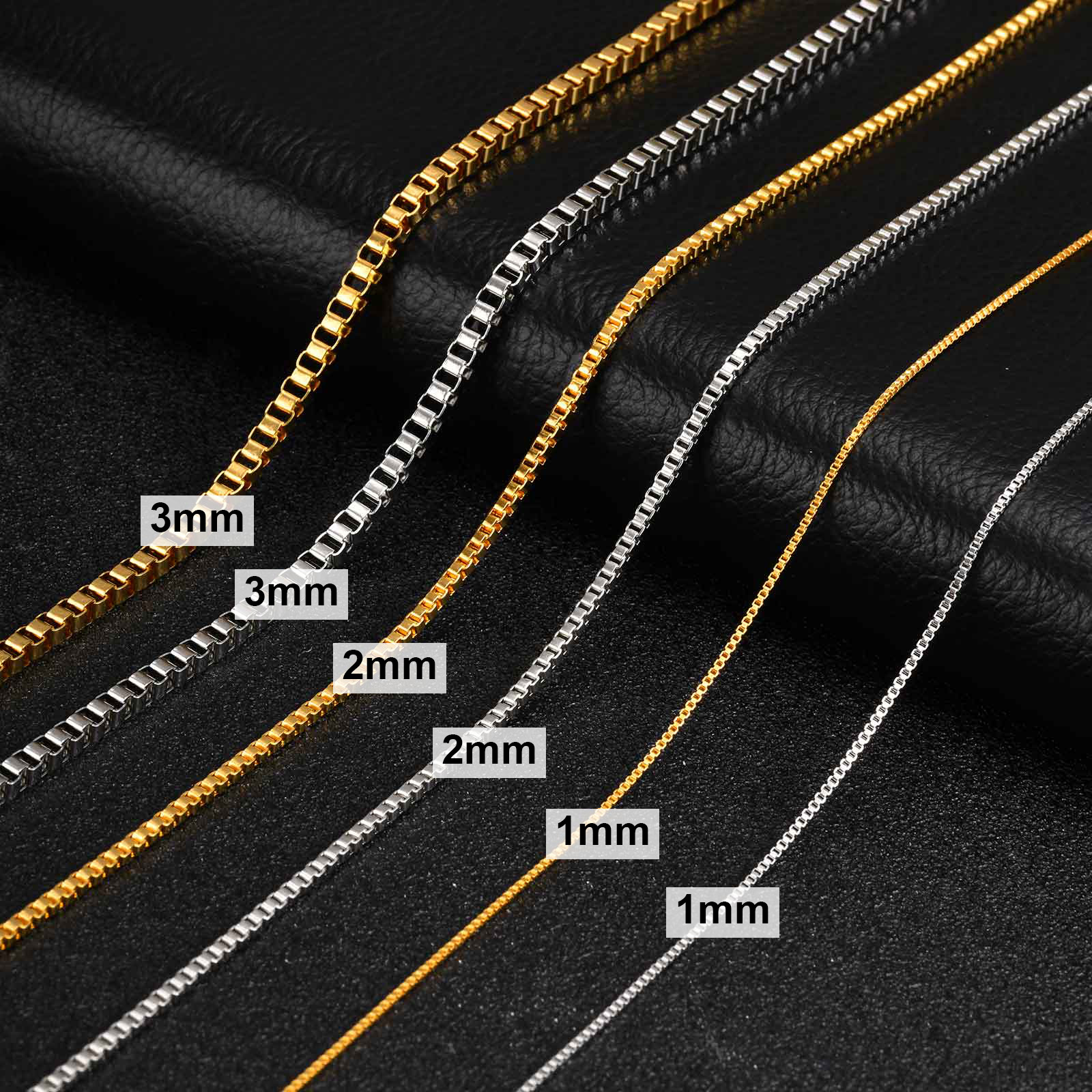 1/2/3MM Dünne Kettenhalskette  – Cuban Link Chain 12Mm Bewertung und Preis