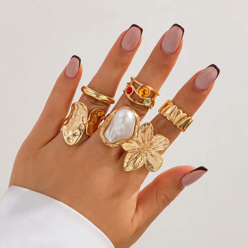 6-teiliges Vintage Metall-Blum – Vintage Punk Knuckle Rings Set Bewertung und Preis