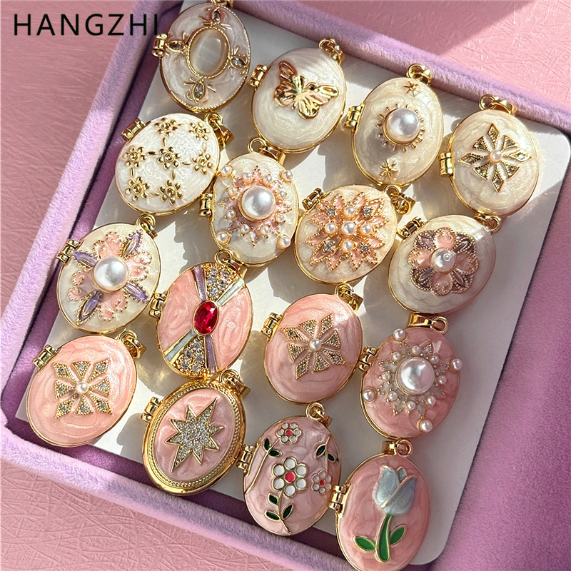 HangZhi Emaille Romantische Ro – Heart Locket Necklace Photo Bewertung und Preis