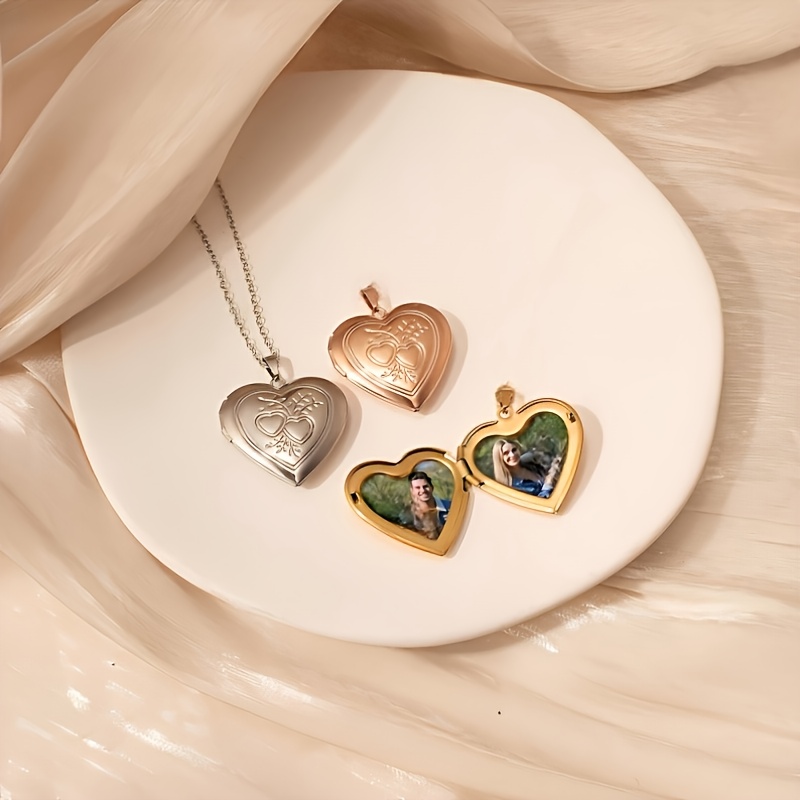 Personalisierte 1/2 Foto-Halsk – Heart Locket Necklace Photo Bewertung und Preis