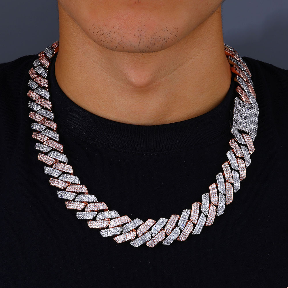 Nuoya Zweifarbige Mosaik-Kette – Cuban Link Chain 12Mm Bewertung und Preis